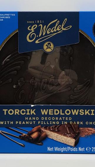 E.Wedel Torcik Wedlowski Wafer W Peanut Filling in Dark Chocolate 250g.