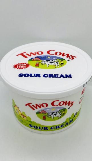 Two cows sour cream