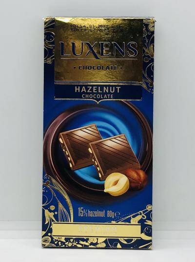 Luxens Chocolate Hazelnut 80g.