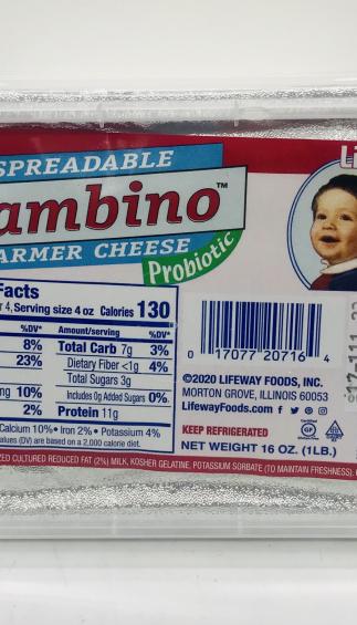 Lifeway farmer cheese Bambino