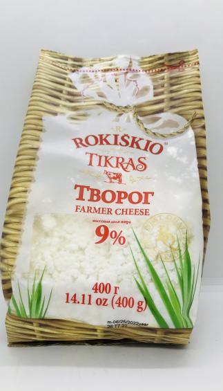 Rokiskio Tikras farmer cheese 9%