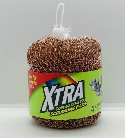 Xtra Copper Coated Scrubbing Pads 4pads