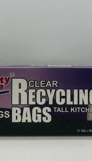 Quality Home Clear Recycling Bags Tall Kitchen 12bags