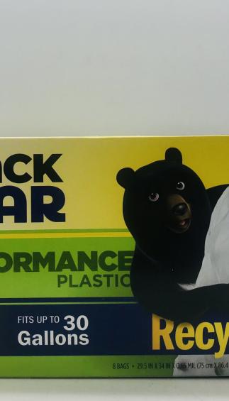 Black Bear Performance Plastic Recycling Clear 8 bags