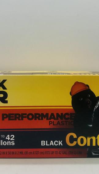 Black Bear Performance Plastic Black Contractor 2 bags