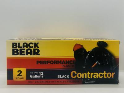 Black Bear Performance Plastic Black Contractor 2 bags