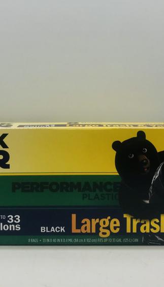 Black Bear Large Trash & Yard Performance Plastic 8 bags