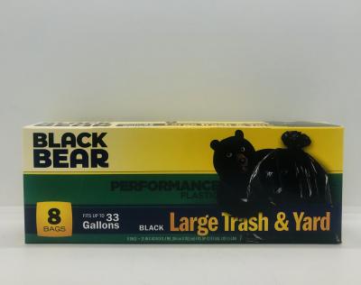 Black Bear Large Trash & Yard Performance Plastic 8 bags