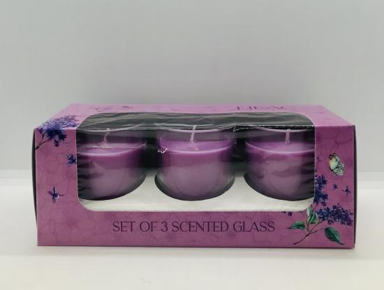 Nily Fresh Lilac Set of 3 Scented Glass