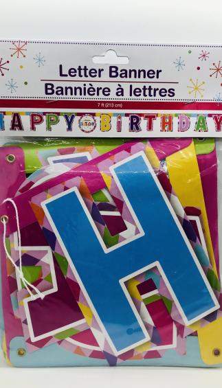 Letter Banner Happy Birthday