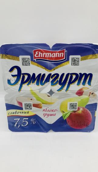 Ermighurt yogurt apple-pear 400g.