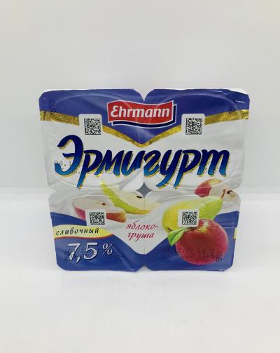 Ermighurt yogurt apple-pear 400g.