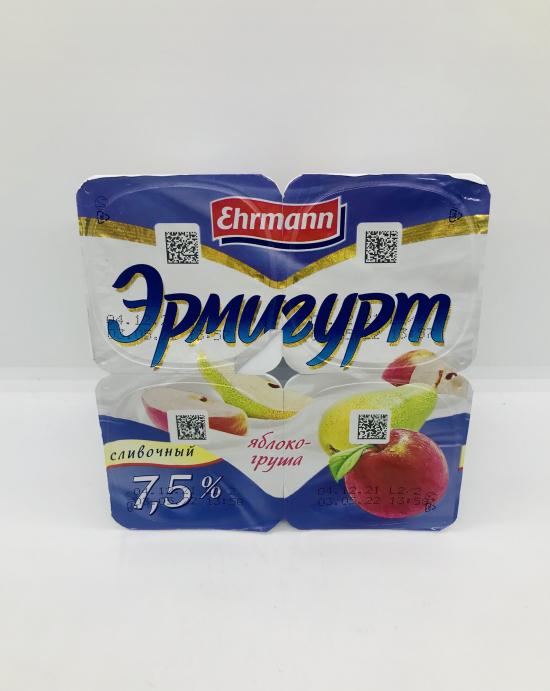 Ermighurt yogurt apple-pear 400g.