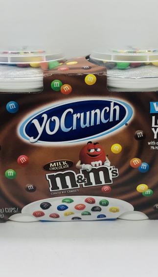 Yo Crunch M&M's Lowfat yogurt Vanilla 16 OZ