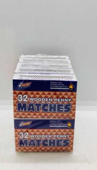 Quality Home 32 Wooden Penny Matches