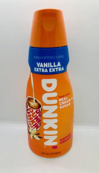 Dunkin Coffee Creamer Vanilla extra-extra 32Oz