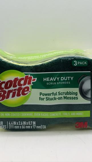 Scotch Brite Heavy Duty Scrub Sponges 3 scrub sponges