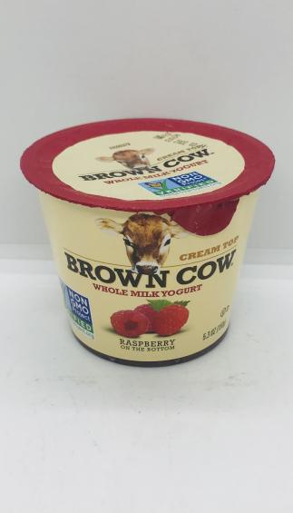 Brown Cow whole milk yogurt raspberry 5.3 OZ