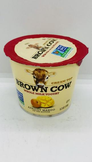 Brown Cow whole milk yogurt Apricot Mango 5.3 OZ