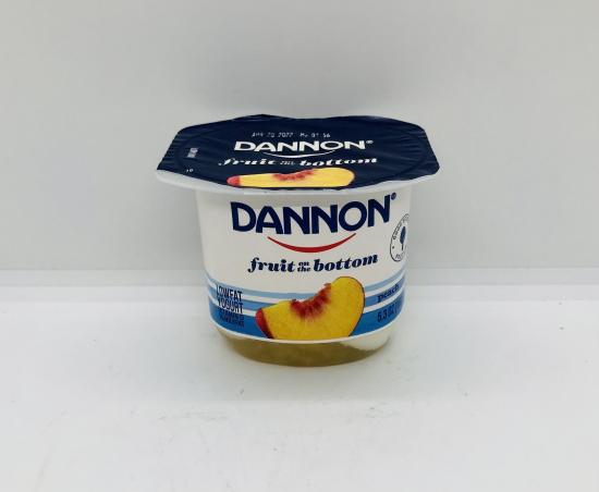 Dannon peach lowfat yogurt 5.3 OZ