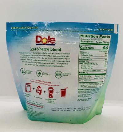 Dole Keto Berry Blend Raspberries, Strawberries, Blueberries & Avocado Keep Frozen 340g