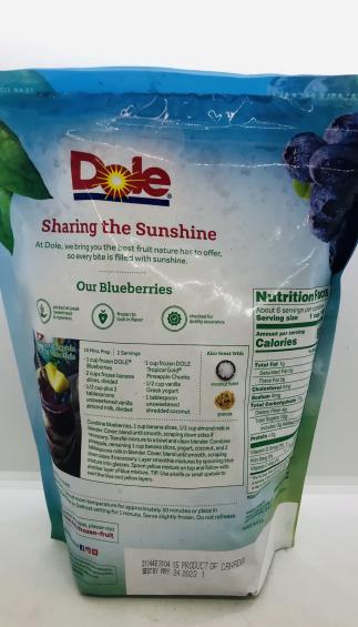 Dole Blueberries Keep Frozen 907g