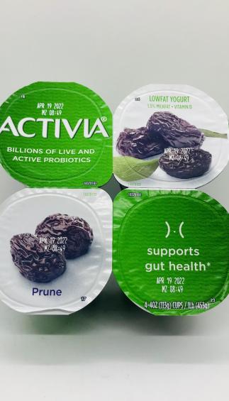 Activia lowfat prune yogurt 113g x 4