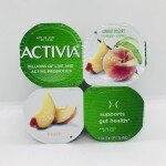 Activia lowfat peach yogurt 113g x 4