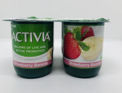 Activia lowfat Strawberry - banana yogurt 113g x 4