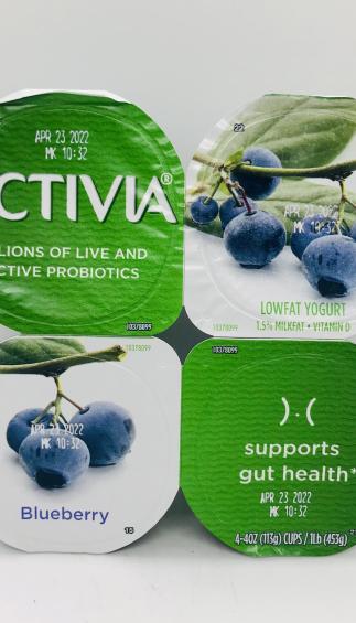 Activia lowfat blueberry yogurt 113g x 4