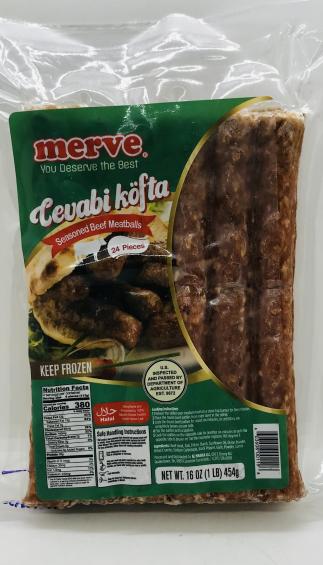 Merve Seasoned Beef Meatballs Keep Frozen  454g