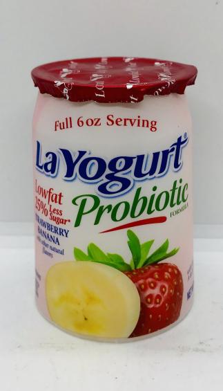 La Yogurt Probiotic strawberry-banana 170g.