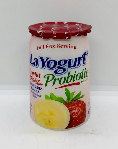 La Yogurt Probiotic strawberry-banana 170g.