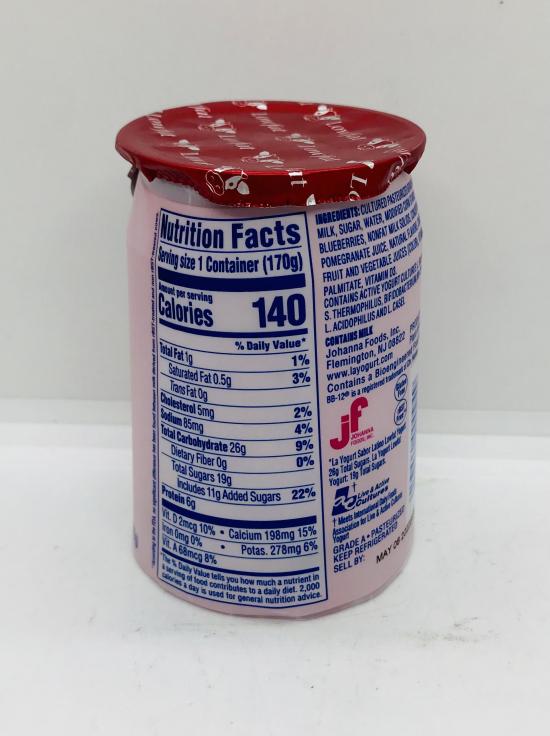 La Yogurt Probiotic pomegranate blueberry 170g.