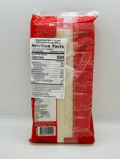 SuperFresh Puff Pastry 500g.