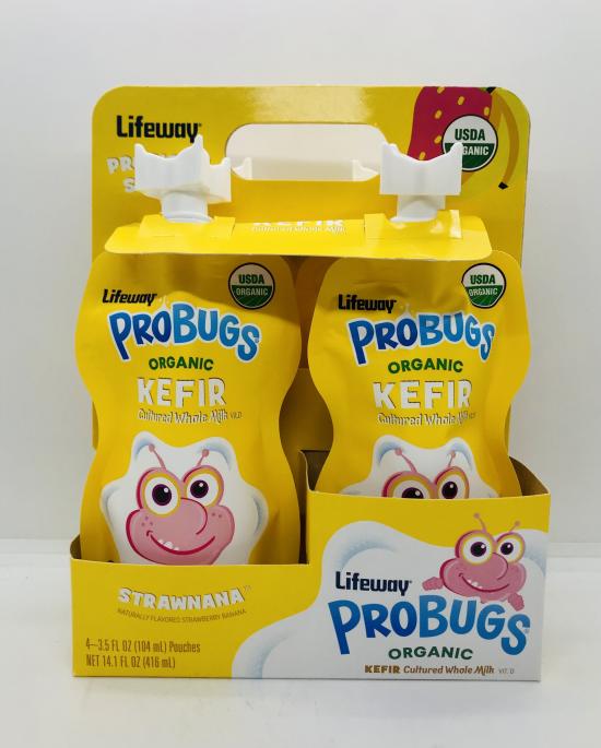 Lifeway Probugs Organic Kefir straw/banana 416 mL.