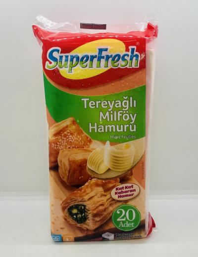 SuperFresh Frozen Dough w. Butter Flour 1000g.