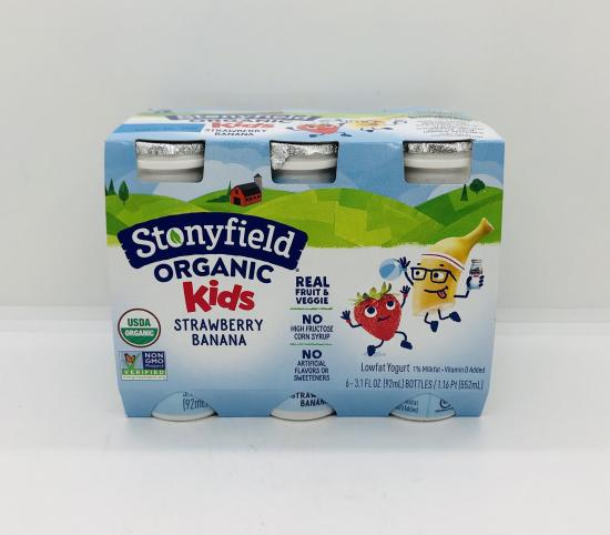 Stonyfield Smoothie strawberry banana 6Pk