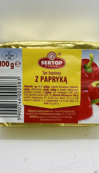 Sertop tychy cheese with paprika 100g.