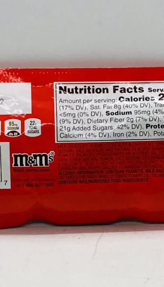 M&M's Peanut Butter Chocolate Candies 46.2g.