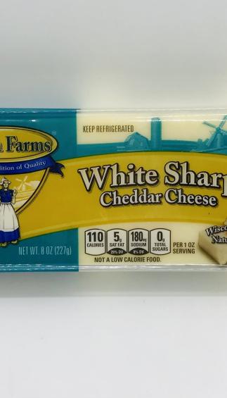 Dutch Farms White Sharp chessar cheese 227g.