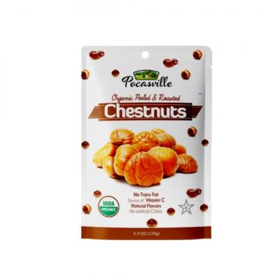 Pocasville Organic Peeled & Roasted Chestnuts 170g